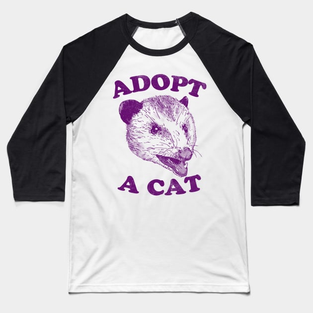 Adopt A Cat Baseball T-Shirt by Hillary White Rabbit